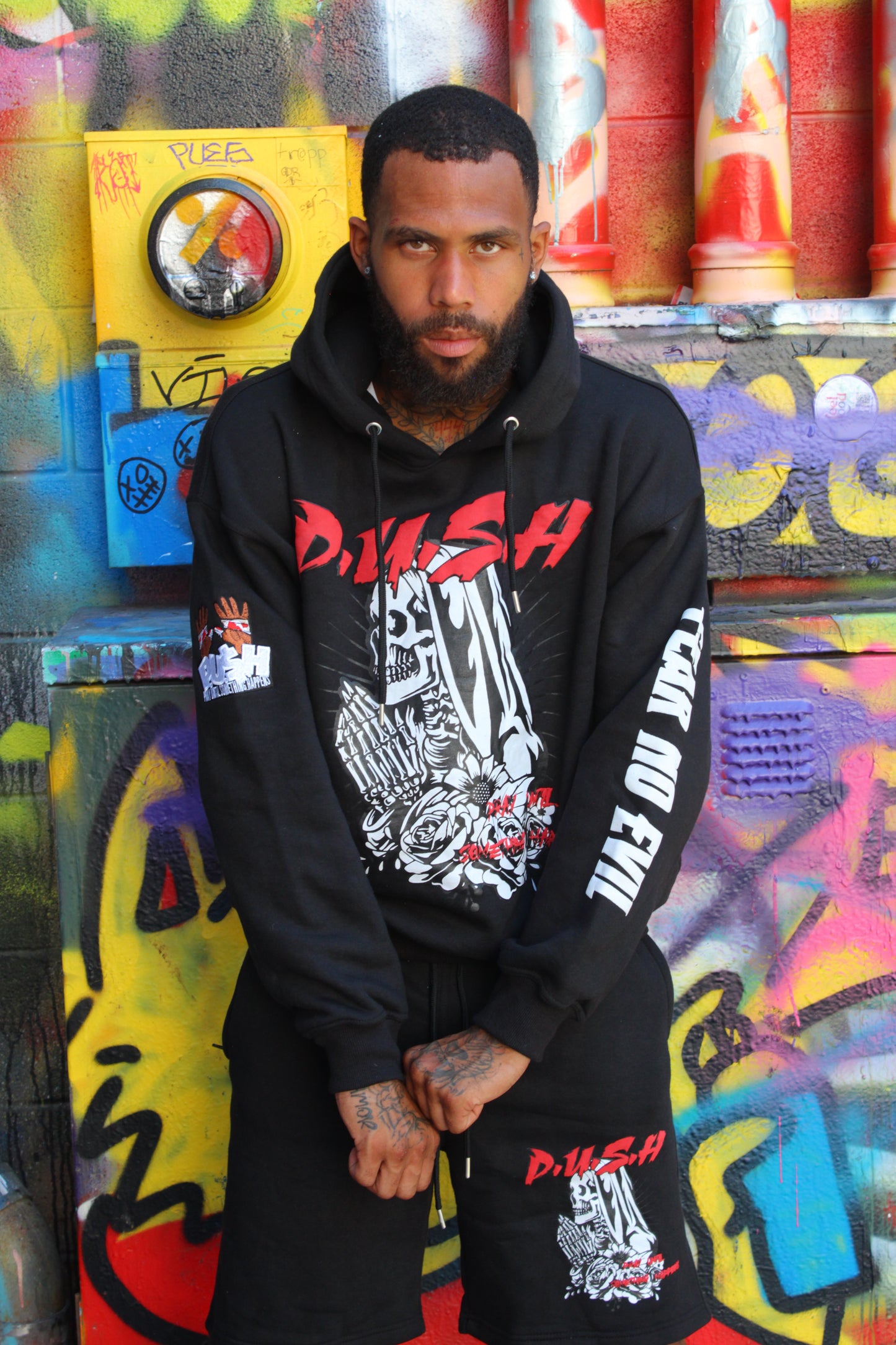 FEAR NO EVIL HOODIE/SHORT SET