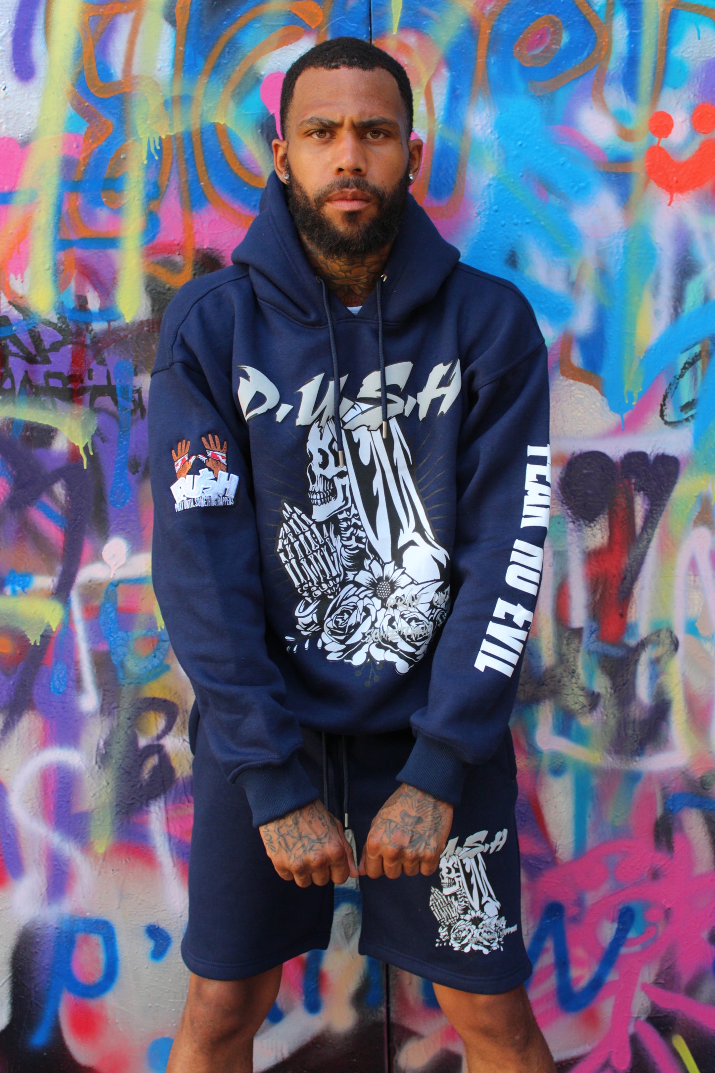 FEAR NO EVIL HOODIE/SHORT SET